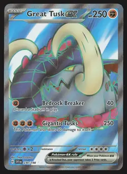 SV01: Scarlet & Violet Base Set Great Tusk ex #230/198 Ultra Rare Pokemon Card - Image 1
