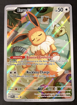 Eevee 173 Prismatic Evolutions ETB Black Star Promo Pokemon TCG Card Near Mint - Image 1