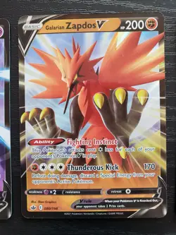LOT of 3 Galarian Articuno V, Zapdos V & Moltres V - Chilling Reign Pokemon Card - Image 5