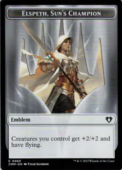 MTG Emblem - Elspeth, Sun's Champion // Copy (80) | NM | Commander Masters {CMM} - Image 1