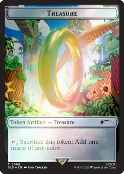 Treasure Token - 2094-Rainbow FOIL - Secret Lair:Sonic:Chasing Adventure- MTG-NM - Image 1