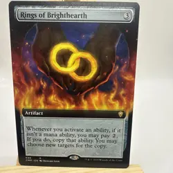 MTG Rings of Brighthearth - Foil - Extended Art, Commander Legends, Heavily Play - Image 2