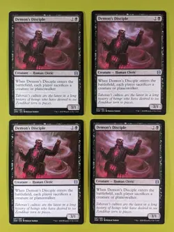 Demon's Disciple x4 Zendikar Rising 4x Playset Magic the Gathering MTG - Image 1