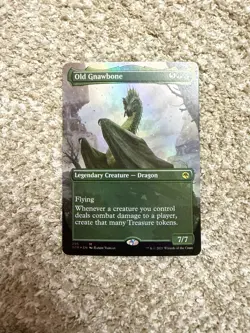 MTG - OLD GNAWBONE - FOIL - M/NM BORDERLESS - ADVENTURES IN THE FORGOTTEN REALMS - Image 1