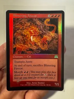 Blistering Firecat - Foil - Onslaught - LP - MTG Magic the Gathering CLASSIC! - Image 1