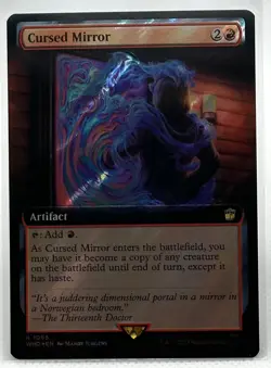 Cursed Mirror (Extended Art) (Surge Foil) Doctor Who, MTG Magic (1065) - Image 1