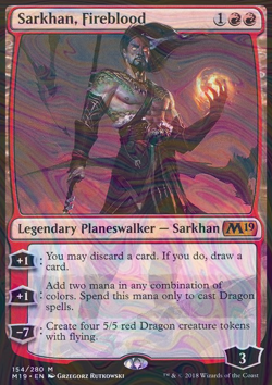 Foil Sarkhan, Fireblood - Core Set 2019 | MTG Card - Image 3