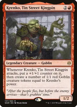 Krenko, Tin Street Kingpin War of the Spark LP MTG - Image 1