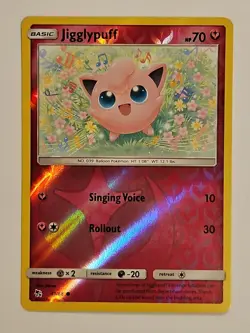 Jigglypuff Reverse Holo Foil Rare Hidden Fates 2019 41/68 - NM Pokemon TCG Card - Image 1
