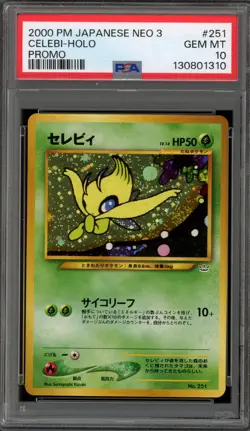 Pokemon Celebi Neo 3 Japanese Holo Promo #251 PSA 10 Gem Mint - Image 1