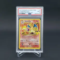 Pokemon Charizard Celebrations Classic Coll. Base Set Holo Rare #4 PSA 9 Mint - Image 1