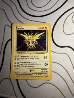 1999 Base Set Zapdos Holo Rare Pokemon #16 Mint Condition - Image 1