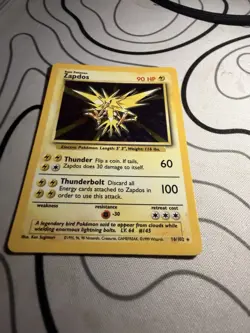 1999 Base Set Zapdos Holo Rare Pokemon #16 Mint Condition - Image 3
