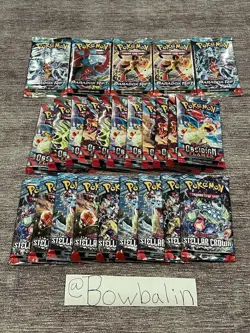 New Lot Pokemon Scarlet & Violet - Obsidian Flames, Paradox Rift, Stellar Crown! - Image 2
