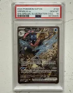 Pokemon TCG Greninja ex SVP 132 PSA 10 Scarlet & Violet Black Star Promo - Image 1