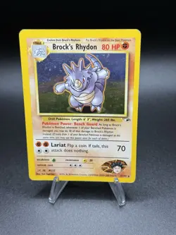 Pokemon Brock's Rhydon 002/132 Gym Heroes Holo - Image 1