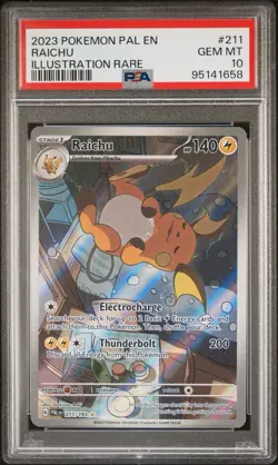 2023 POKEMON PAL EN-PALDEA EVOLVED ILLUSTRATION RARE #211 RAICHU PSA 10 🔥💎 - Image 1