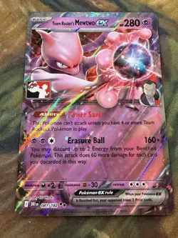 Team Rocket's Mewtwo Ex Play Pokemon Prize Pack Series 8 - Image 1