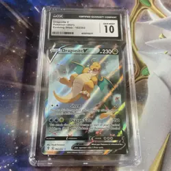 Pokemon Dragonite V Evolving Skies Full Alt Art #192 CGC 10 Gem Mint - Image 1