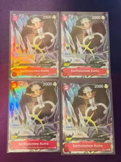 One Piece Bartholomew Kuma (Seven Warlords of the Sea Binder) Playset (x4) NM - Image 1