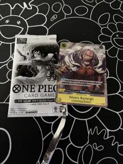 One Piece Rayleigh OP14 R The Azure Sea's Seven Dash Pack Promo Foil 1x - Image 1