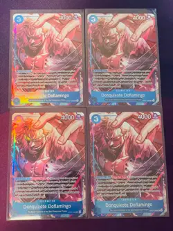 One Piece Donquixote Doflamingo (Warlords of the Sea Binder) Playset (x4) NM - Image 1
