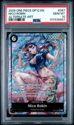 One Piece Legacy Master : Nico Robin OP12-087 PSA 10 Alt Art Secret Rare English - Image 1