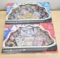 Pokemon Card Lugia ex-Latias ex & Salamence Ex Reshiram Ex Premium Collectio Set - Image 1