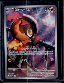 Pokemon Charcadet 022 Phantasmal Flames Black Star ETB Promo Holo TCG Card - Image 1