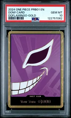 2024 ONE PIECE PRB01-PREM BOOSTER -ONE PIECE CARD THE BEST- DON!! CARD PSA 10 - Image 1