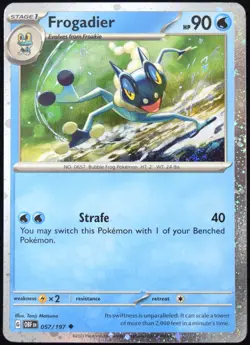 Pokemon TCG Frogadier 057/197 Obsidian Flames Cosmos Holo Promo Card - LP - Image 1