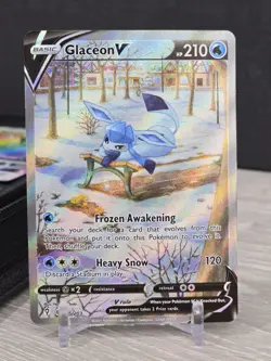 Pokemon Card TCG Glaceon V Alt Art Evolving Skies 175/203 2021 Holo NM - Image 3