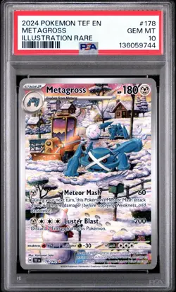 Metagross 178/162 Temporal Forces Holo Card Illustration Rare PSA 10 Gem Mint - Image 1