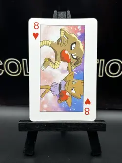 Hitmonlee & Hitmonchan 1998 Pokemon Pocket Monsters Poker Playing Card Vintage - Image 2