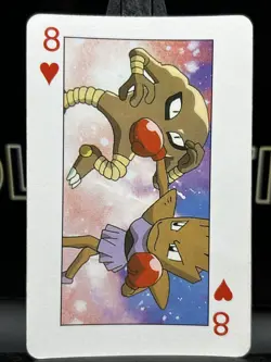 Hitmonlee & Hitmonchan 1998 Pokemon Pocket Monsters Poker Playing Card Vintage - Image 3