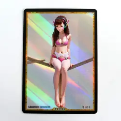 D.VA Waifu Anime Card LIMITED 1/1 Custom TCG Holo Goddess Story ACG T12966 - Image 1