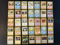 35 Unique Cards Vintage Pokemon Card Lot Legendary Collection Partial Master Set - Image 1