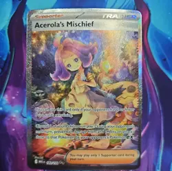 Acerola’s Mischief SIR #183/132 Mega Evolution Secret Rare TCG Card NM pokemon - Image 1