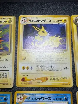 (LP) 12set Eevee Vaporeon Jolteon Flareon Dark/Light Holo Jungle Pokemon Card - Image 3