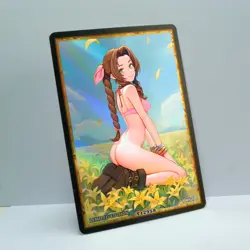 AERITH GAINSBOROUGH Waifu Anime Card LIMITED 1/1 Custom TCG Holo T12958 - Image 2