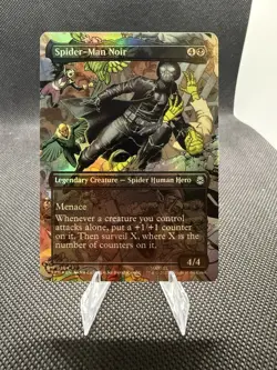 Spider-Man Noir (Borderless) | 204 | MTG | Marvel’s Spider-Man | Foil - Image 1