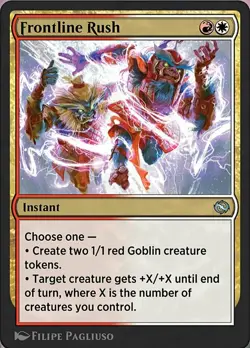 x4 Frontline Rush - Foil U MTG Tarkir: Dragonstorm M/NM, English - Image 1