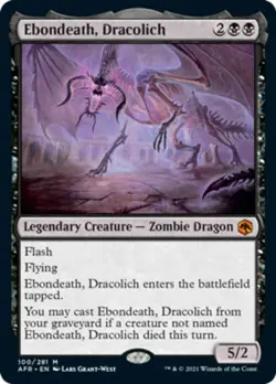 Ebondeath Dracolich- FOIL - AFR MTG MAGIC - Image 1