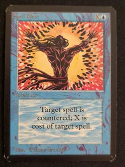 Spell Blast - Alpha - LP - MTG - Magic The Gathering - Blue - Interrupt - Image 1