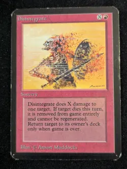 Disintegrate - Alpha - LP - MTG - Magic The Gathering - Red - Sorcery - Image 1