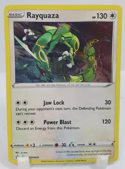 🌀 Rayquaza SWSH029 Cosmos Holo Pokemon Promo Swirl NM/M Unplayed Pack Fresh - Image 3