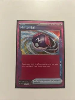 Pokemon TCG Master Ball 153/162 Ace Spec Holo Rare Temporal Forces - Image 1