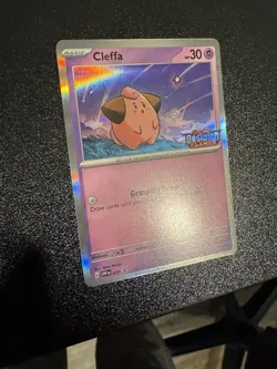 Pokemon TCG Cleffa SVP 037 Promo Pre Release Obsidian Flames Stamped Holo NM - Image 2