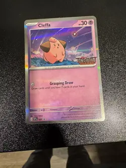Pokemon TCG Cleffa SVP 037 Promo Pre Release Obsidian Flames Stamped Holo NM - Image 3