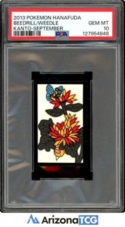 Pokemon 2013 Beedrill/Weedle Kanto-September Pokemon Hanafuda GEM MINT PSA 10 - Image 1